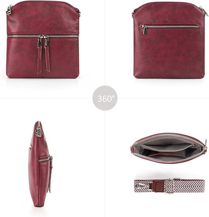 befen Genuine Leather Small Crossbody Purses for Women Travel Cross Body Bags Lightweight with Adjustable Shoulder Strap