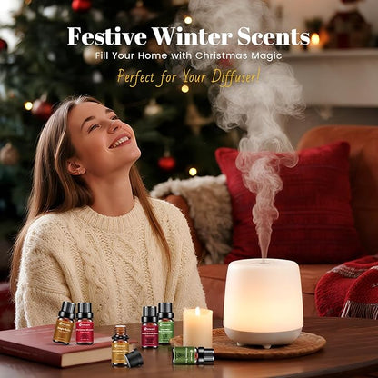 Essential Oils Set,Jingle Bells, Christmas Wreath, Christmas Tree, Christmas Spice, Vanilla Bean Noel, Lavender Marshmallow