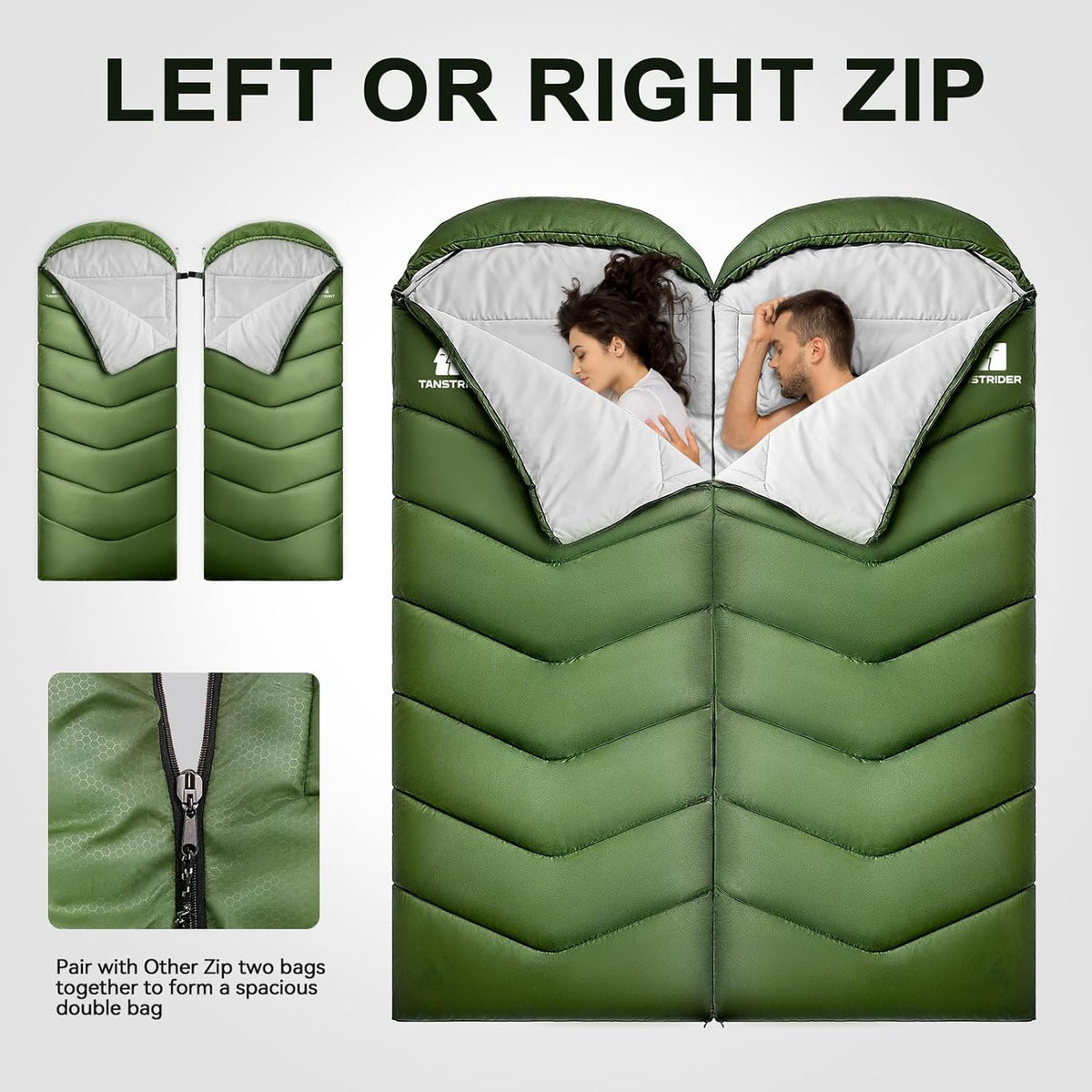 Sleeping Bags for Adults Cold Weather,Portable, Waterproof,Lightweight Camping Sleeping Bag for Tall Girls Boys with Compression Sack for Warm Camping, Hiking, Outdoor & Indoor