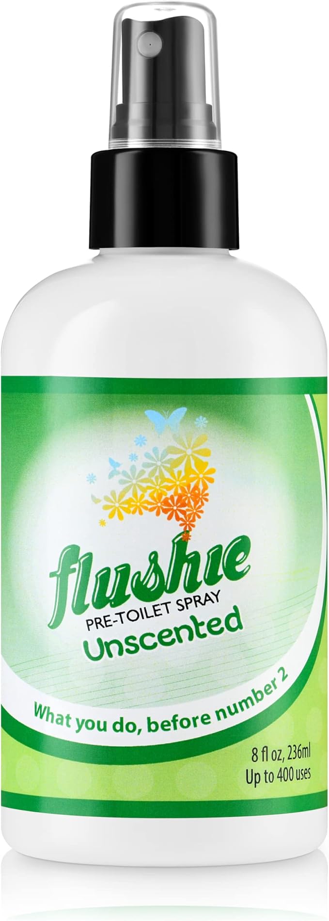 Flushie Pre-Toilet Spray for Poop Travel Size Toiletries Bathroom Spray for Poop Spray for Toilet Deodorizer Traveling Essentials Poop deodorizer Poop Odor eliminator… (Unscented, 1oz 4pack)