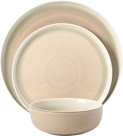 Gibson Elite Island Bay 12-Piece New Bone China Dinnerware Set Service