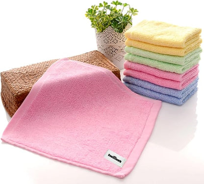 Bamboo Microfiber Cleaning Cloth-8Pcs Kitchen Wash Cloths,Wood Fiber Window Glass Rags,Micro Fiber Cloth for Cleaning Suitable for Dishes,Car Towel Rag Made From Baby Washcloths Material (pink)