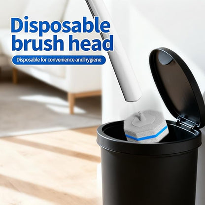 30 Count Disposable Toilet Brush Heads, Toilet Bowl Wand Refills for Toilet Cleaning, toilet scrubber refill，disposable toilet brush headrefills，Toilet Cleaning Sponges Heads for Bathtub, Floor, Drain