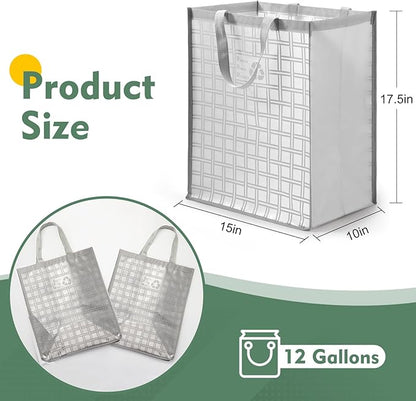 Lily queen Recycle Bin Bags for Kitchen Home Trash Cans Sorting Bins 12 Gallon Set of 2