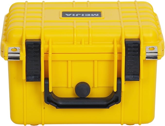 MEIJIA Portable All Weather IP67 Waterproof Camera Case,hard case with Customizable Fit Foam,Fit Use of Drones,Camera,Equipments,10.62 x9.68x6.87inches (Yellow)