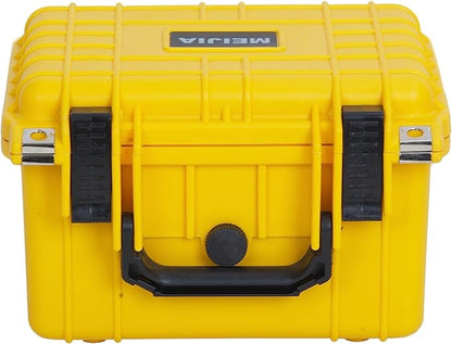 MEIJIA Portable All Weather IP67 Waterproof Camera Case,hard case with Customizable Fit Foam,Fit Use of Drones,Camera,Equipments,10.62 x9.68x6.87inches (Yellow)