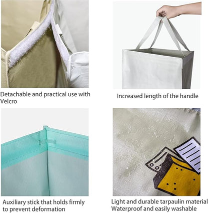 Recycling Bags,Separate Recycling Waste Bin Bags for Kitchen Home, Trash and Recycle Bin Combo,Reusable Waterproof,42 Gallon, Pack of 3 Recycling Bins