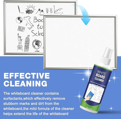 8 Pack Whiteboard Cleaner Spray 8.5oz Dry Erase Board Cleaner with 6 Cloths Non Toxic Dry Erase Cleaner Removes Stubborn Marks from Whiteboards