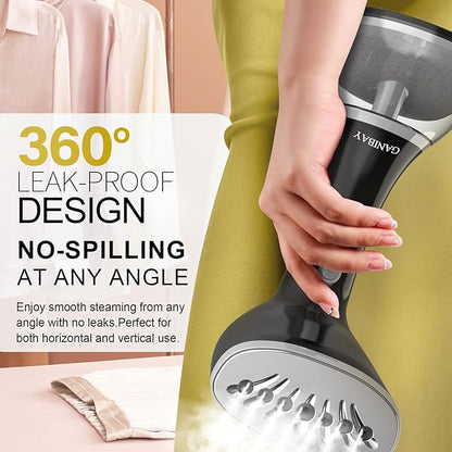 Steamer for Clothes, 1800W Fast Heat-up Clothes Steamer Handheld Garment Steamer with 3 Steam Settings, 380ml Water Tank, 9.8' Cord, Portable Travel Steam Iron for Removes Wrinkle Safe on All Fabrics