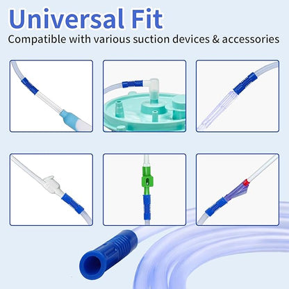 3 PCS 71" Suction Tubing Hoses Extended Suction Connection Tube for Home Use, Flexible & Portable Hoses Vacuum Fits Various Devices