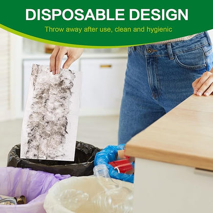 Heavy Duty Dry Sweeping Cloths Compatible with Sweeper Mop, Microfiber Duster Mop Pads Refills for Cleaning Hardwood Floor Dust and Pet Hair, Disposable (100)