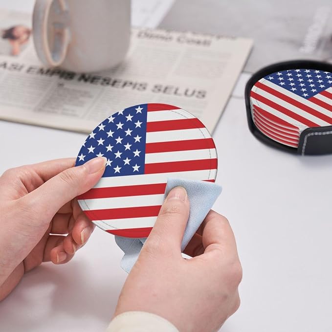 American Flag Coasters for Drinks