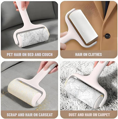 Reusable and Washable Lint Roller,Sticky Pet Hair and Dust Remover 3 Pack,3.9 Inch Lint Roller for Clothes, Couch and Carseats