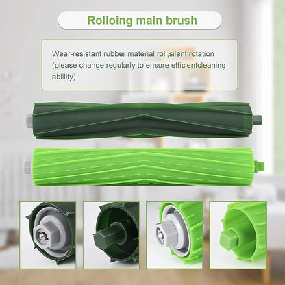 19 Pack Replacement Parts Accessories Compatible for iRobot Roomba i3 i3+ i7 i7+ i4 i6 i6+i8 i8+/Plus E5 E6 E7 J7 I E &J Series Vacuum Cleaner, 3 Set of Roller Brush & 8 HEPA Filters & 8 Side Brushes