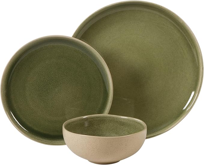 Gibson Elite Manila Bay 12-Piece Stoneware Dinnerware Set, Service