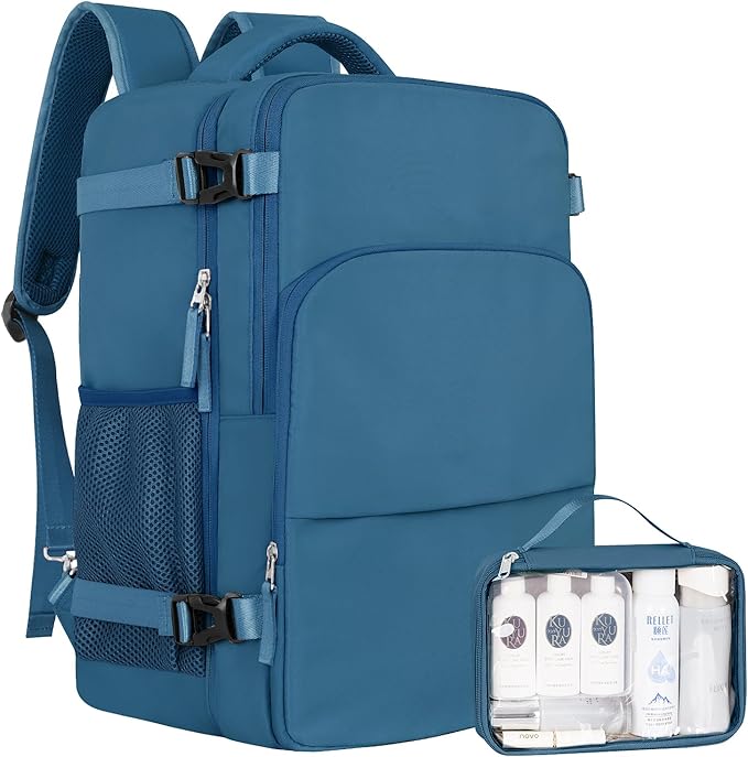 Travel laptop Backpack for Men Women, Personal Item Size Flight Approved, 16 Inch Laptop Bag with Multi-Pockets, College Computer Bag, Waterproof Carry On Backpack Casual Daypack Backpack