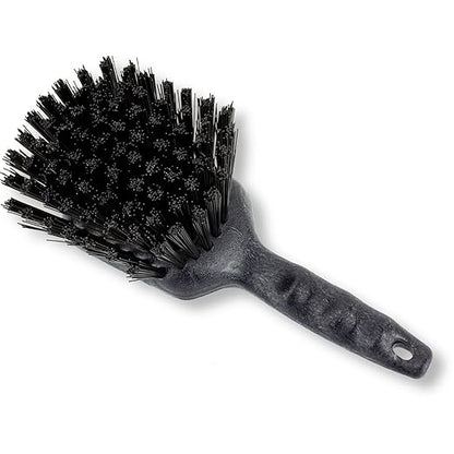 SPARTA 40541EC03 Plastic Scrub Brush, Utility Brush, Kitchen Brush With Hanging Hole For Cleaning, 8 Inches, Black, (Pack of 6)