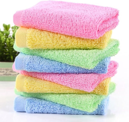 Bamboo Microfiber Cleaning Cloth-8Pcs Kitchen Wash Cloths,Wood Fiber Window Glass Rags,Micro Fiber Cloth for Cleaning Suitable for Dishes,Car Towel Rag Made From Baby Washcloths Material (pink)