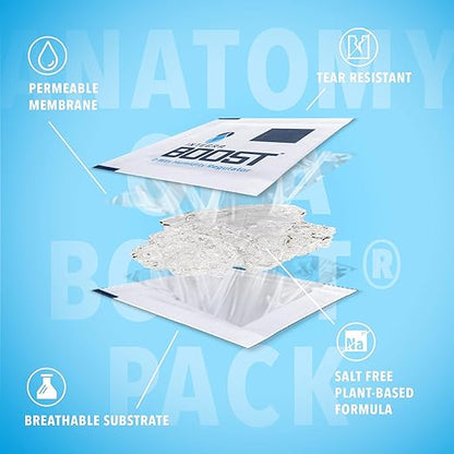 Integra Boost - 72% RH Level - 67 Gram Size - Two-Way Humidity Control Pack - Incl. Replacement Indicator Cards - Food Storage & Herbs Moisture Balancer For Up to 1 LB (Pack of 12)