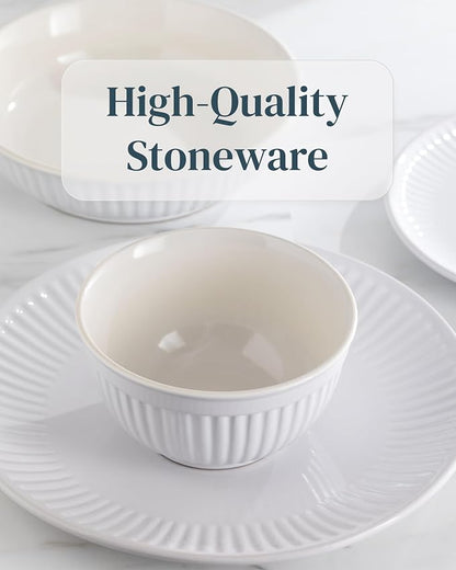 24 Piece Stoneware Dinnerware Set
