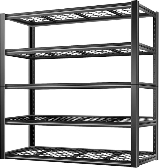 BILT HARD 60" W x 24" D Garage Shelving 3500 LBS, 72" H Storage Shelves, Heavy Duty 5-Tier Metal Shelving Units with Adjustable Shelf, Steel Wire Utility Storage Shelves