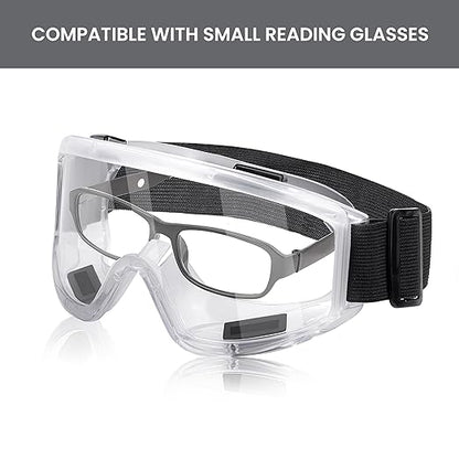 AirGearPro Vision-1000 Anti-Fog Safety Goggles | Impact Resistant Protective Goggles | ANSI Z87.1 Work Goggles for Painting, Sanding, Dust, Woodworking, Construction, Chemistry, Laboratory (1 Pack)