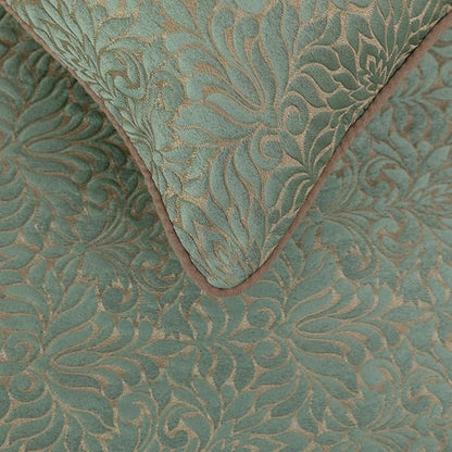 The HomeCentric King/Queen/Twin Blue & Beige Decorative CA King 86"x18" Bed Runner Without Pillow Cover, Damask Bed Scarf on Jacquard Fabric - Arabella