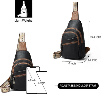 Sling Bag Crossbody Bags for Women Small Cross Body Bag Fanny Packs Chest Sling Purse for Daily Travel Leisure Sport