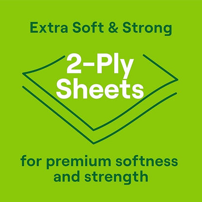 Seventh Generation Toilet Paper Recycled Bath Tissue 4-Pack 100% Recycled Paper 2-ply without Chlorine Bleach 12 Rolls