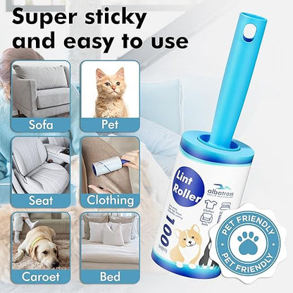 Lint Rollers for Pet Hair Extra Sticky, 1200 Sheets Mega Value Set Lint Rollers for Pet Hair Removal, Dog and Cat Lint Remover for Clothes, Furniture, Carpet