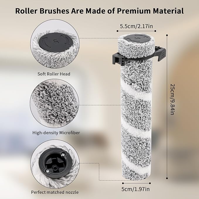 3930F 3933 3930 Roller Brushes & HEPA Filters Replacement Kit for BISSELL CrossWave OmniForce Edge Cordless Cleaner - Includes 3 HEPA Filters, 3 Brush Rolls, 1 clean Brush, Part No. 1640897, 1640066