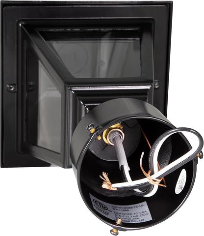 Maple Street Outdoor Post Top Light with 3-Inch Pier Base Mount Fitter, Black – Design House, 590307