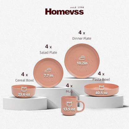 HomeVSS 20-Piece Dinnerware Set