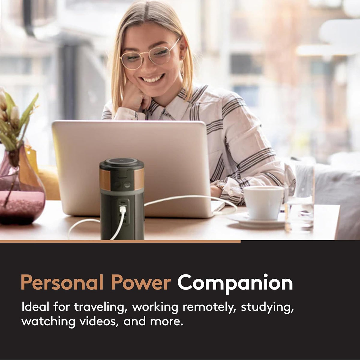 Duracell M150 Portable Charging Hub – 150W Charger for Laptops & Tablets, Wireless Charging for Cell Phones & Earbuds – Light & Compact Power Bank Station w/ USB-C & USB-A Ports, Charging Dock