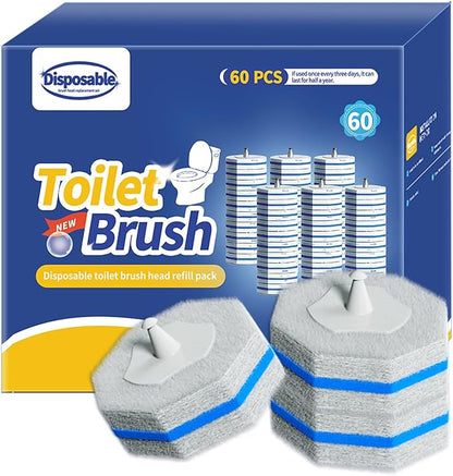 60PCS Toilet Wand Refills Compatible with Clorox Toilet Wand. Disposable Toilet Brush Refills. Bathroom Cleaning. Disposable Toilet Bowl Cleaners.
