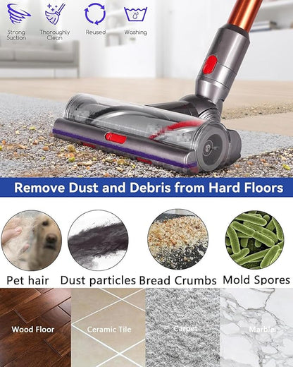 V11 Roller Brush Replacement Parts Compatible with Dyson V11 Animal, Absolute Cordless Vacuum Attachments, V11 Brush Cleaner Head Accessories. Part No. 970135-01, 970100-05