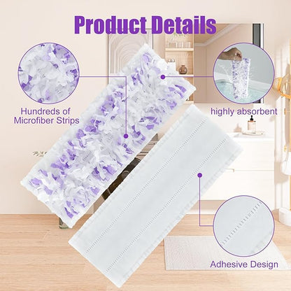 15 Pack Disposable Power Mop Refills for Swiffer Power Mop Multi-Surface & Wood Mopping Pad,Spray Wet Pads Refills, PowerMop Pads for Floor Cleaning(Quick-Absorb, No Residue)