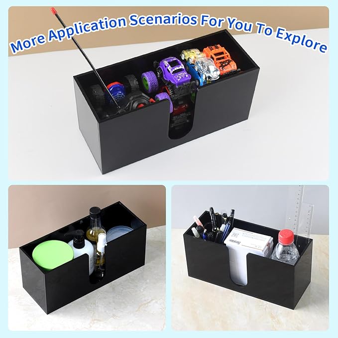 Paper Towel Holder for Countertop,Black Acrylic Napkin Dispenser-Multifold/C-Fold/Z-Fold Trifold Paper Towel Dispenser for Bathroom Kitchen Restaurant Toilet - Durable 5mm Thick(2)