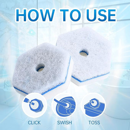 Aimery 40 Count Blue Disposable Toilet Bowl Wand Refills – Easy Clean & Fresh Bathroom