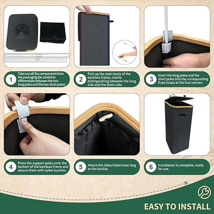 Recycling Bin for Kitchen Indoor Home 26 Gallon, 100L Recycle Bin with Removeable and Reusable Inner Bag, Recycling bin with lid for Bottles Cans Glass Plastice Cartons (Dark Gray)