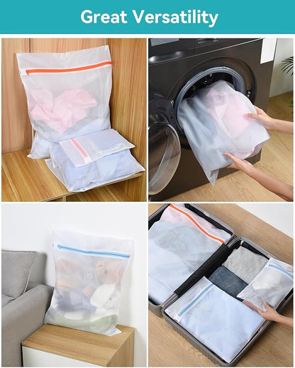 OTraki 9 PCS Mesh Laundry Bags for Delicates 4 Sizes Laundry Bags Mesh Wash Bags with Zipper Clothing Washing Bags Reusable Travel Storage Organize Bag for Clothes Underwear Bra Lingerie Socks Toy