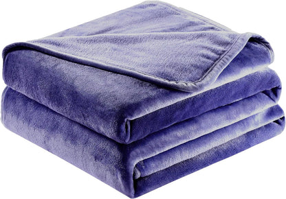 Surii Home Luxury Microfiber Flannel Blanket, Super Soft, Warm, Cozy, Fluffy, and Breathable, Perfect Throws for Bed, Couch, Sofa, for All Season Use. 350GSM Twin Size 60x80 Inches (Navy Blue)