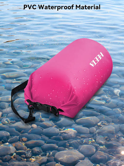 HEETA Waterproof Dry Bag for Women Men(Upgraded Version) 5L/10L/20L/30L/40L Roll Top Lightweight Dry Storage Bag Backpack with Emergency Whistle for Travel, Swimming, Boating, Kayaking, Camping, Beach