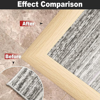 3.3Ft Carpet Floor Transition Strip, Self Adhesive Floor Edging Trim Strip, PVC Threshold Cover for Doorway, Floor Divider Strip Suitable for Threshold Height Less Than 5 mm - Beige Cream