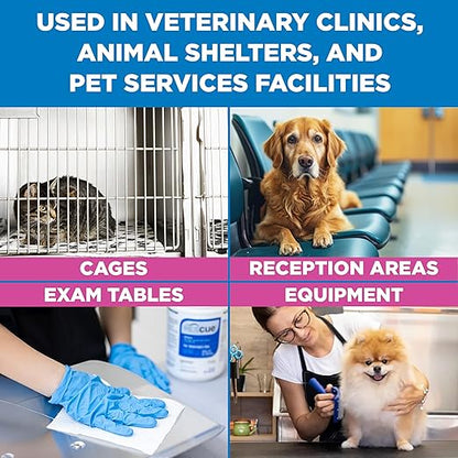 REScue One-Step Disinfectant Cleaner & Deodorizer Wipes for Vet Use – Cleaner for Kennels, Litter Boxes, Vet Offices, Pet Grooming Surfaces – Extra Large, 160-Count Wipes Bucket (4 Pack)