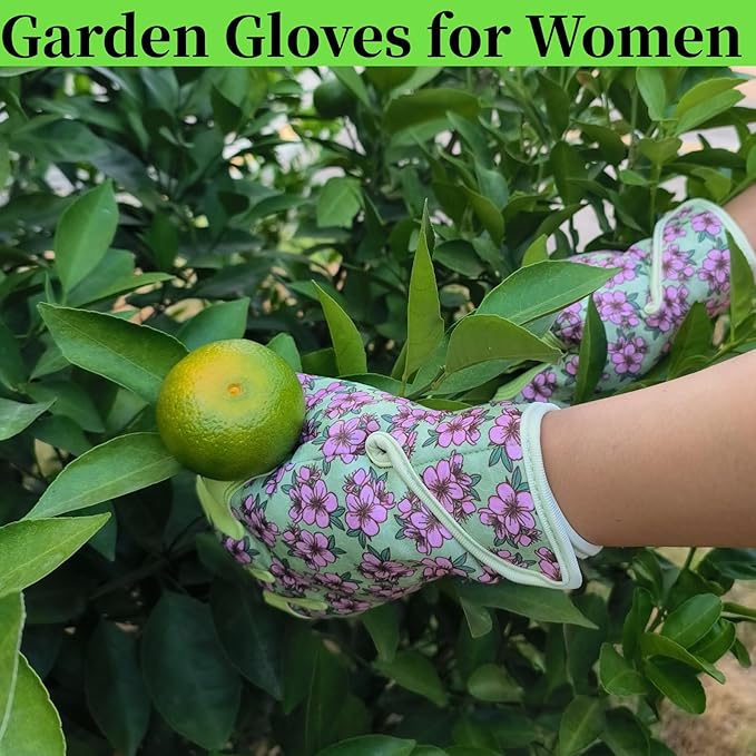 Thorn Proof&Puncture Resistant Gardening Gloves with Grip,Garden Gloves for Women, Leather Work Gloves,Gifts