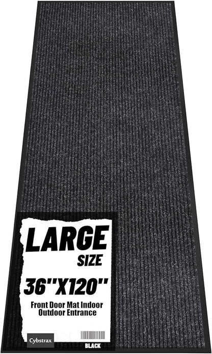 Front Door Mat Indoor Outdoor Entrance, 36" x 120" Dirt Resistant and Absorbent Door Mat, TPR Backing Non-Slip Doormats, Easy to Clean, Low Profile Welcome Floor Mat for Outside Entry