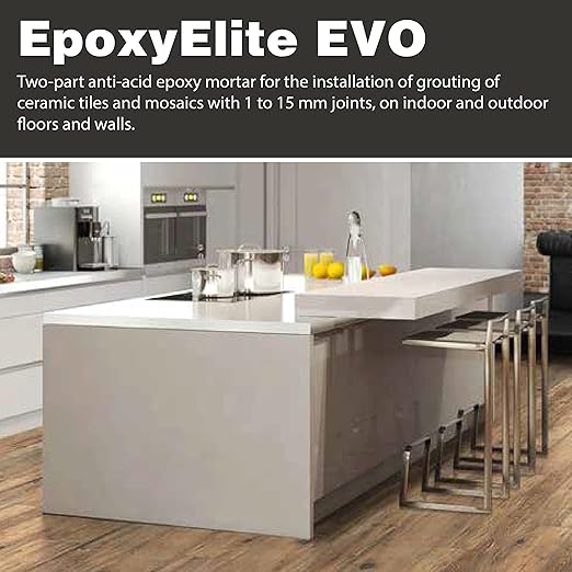 Tile Doctor EpoxyElite EVO 11 lbs./5 kg. Bucket of Litokol Beige 3 Epoxy Tile Grout TMPEEEVO002, Floor Tile or Wall Tile Grout for Pools, Kitchens, Spas, Bathrooms, Showers, and More