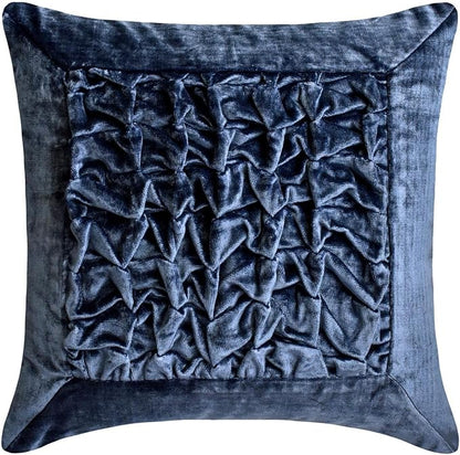 The HomeCentric Blue Bed Runner for King/Queen/Twin Velvet Decorative Bed Scarf 53"x18" Bed Runner Without Pillow Cover, Solid Bed Scarf Bedroom Décor Accent - Sapphire Knots