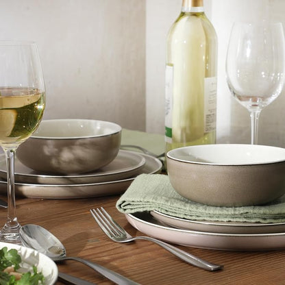 Gibson Elite Island Bay 12-Piece New Bone China Dinnerware Set Service